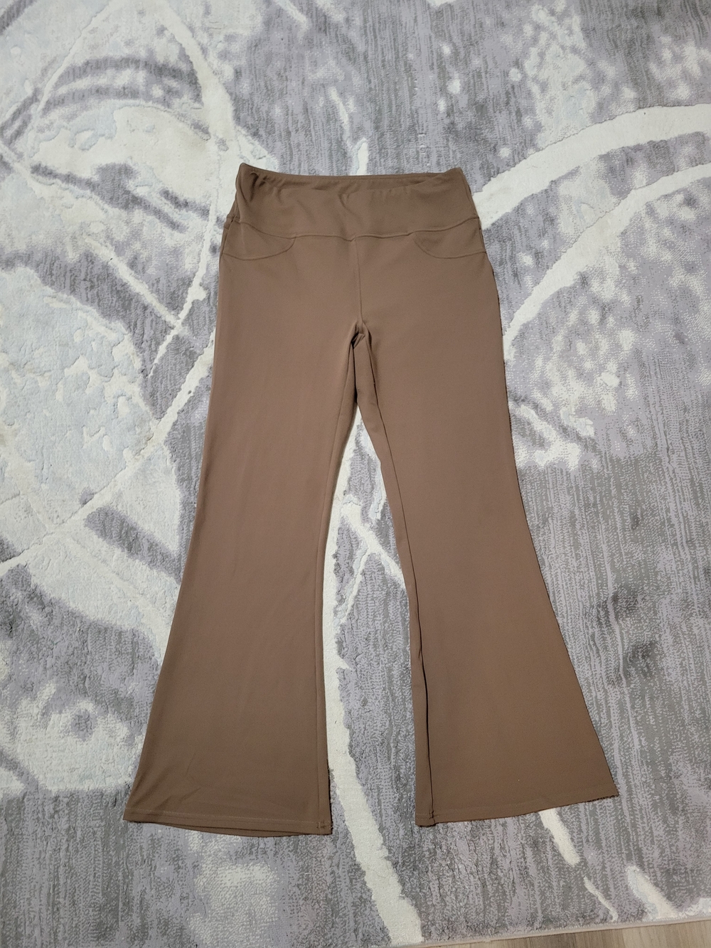 HALARA Brown Boot-Cut High-Rise Women Pants Size L